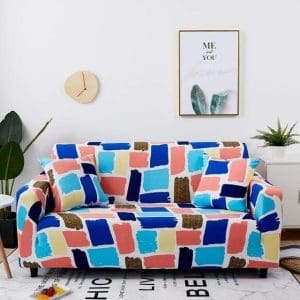 Housse de canapé multicolore